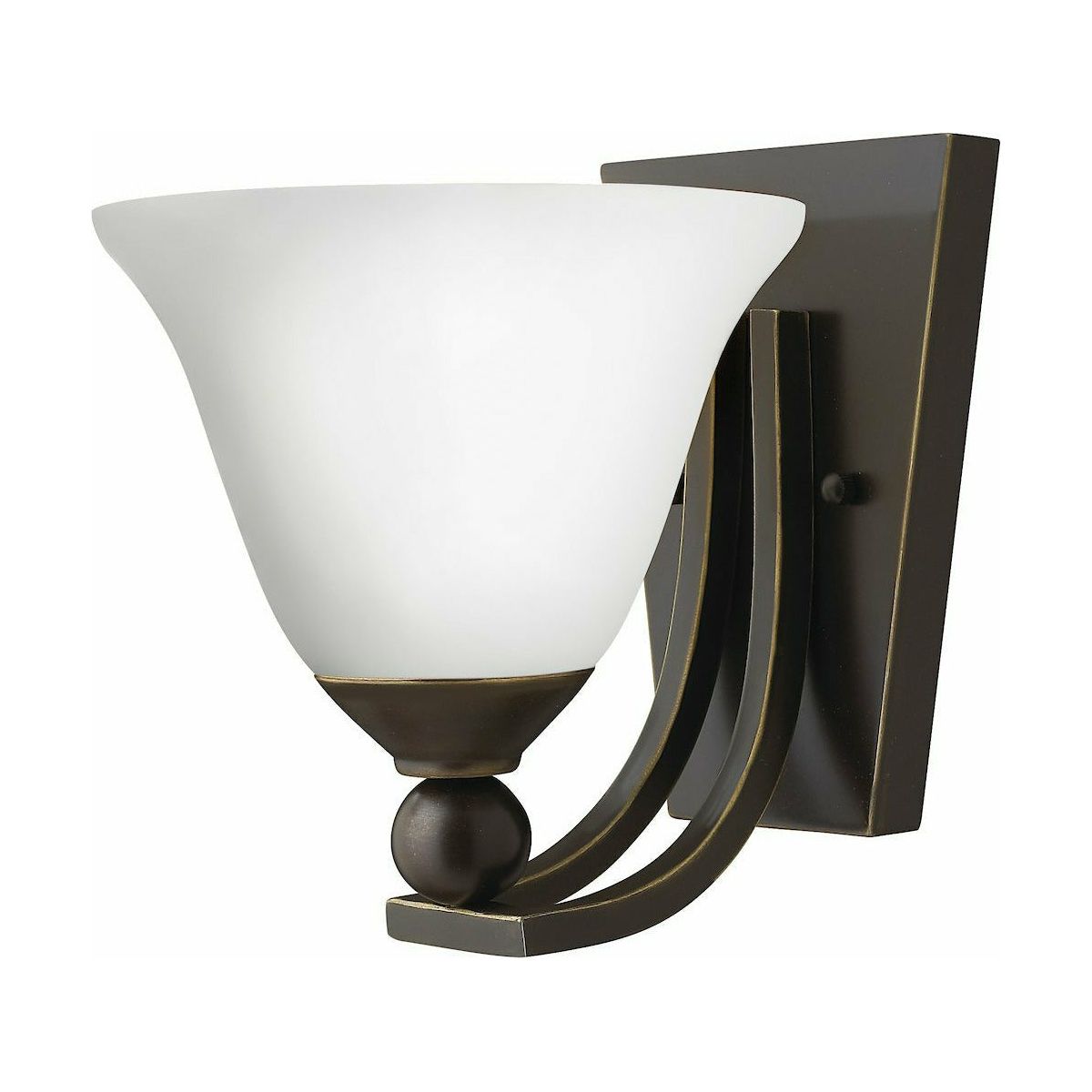 Bolla Sconce Olde Bronze with Opal glass
