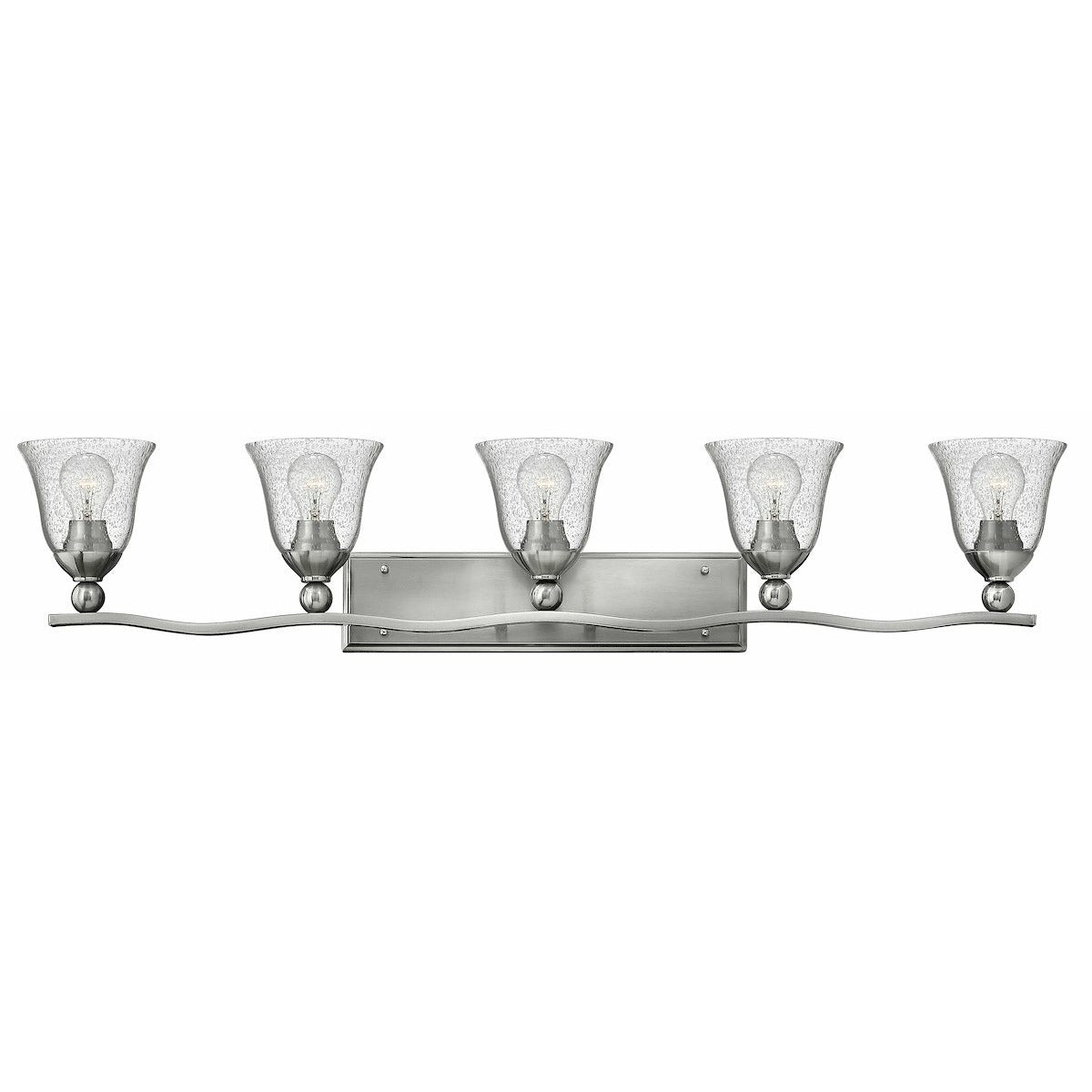 Bolla Vanity Light Brushed Nickel with Clear glass
