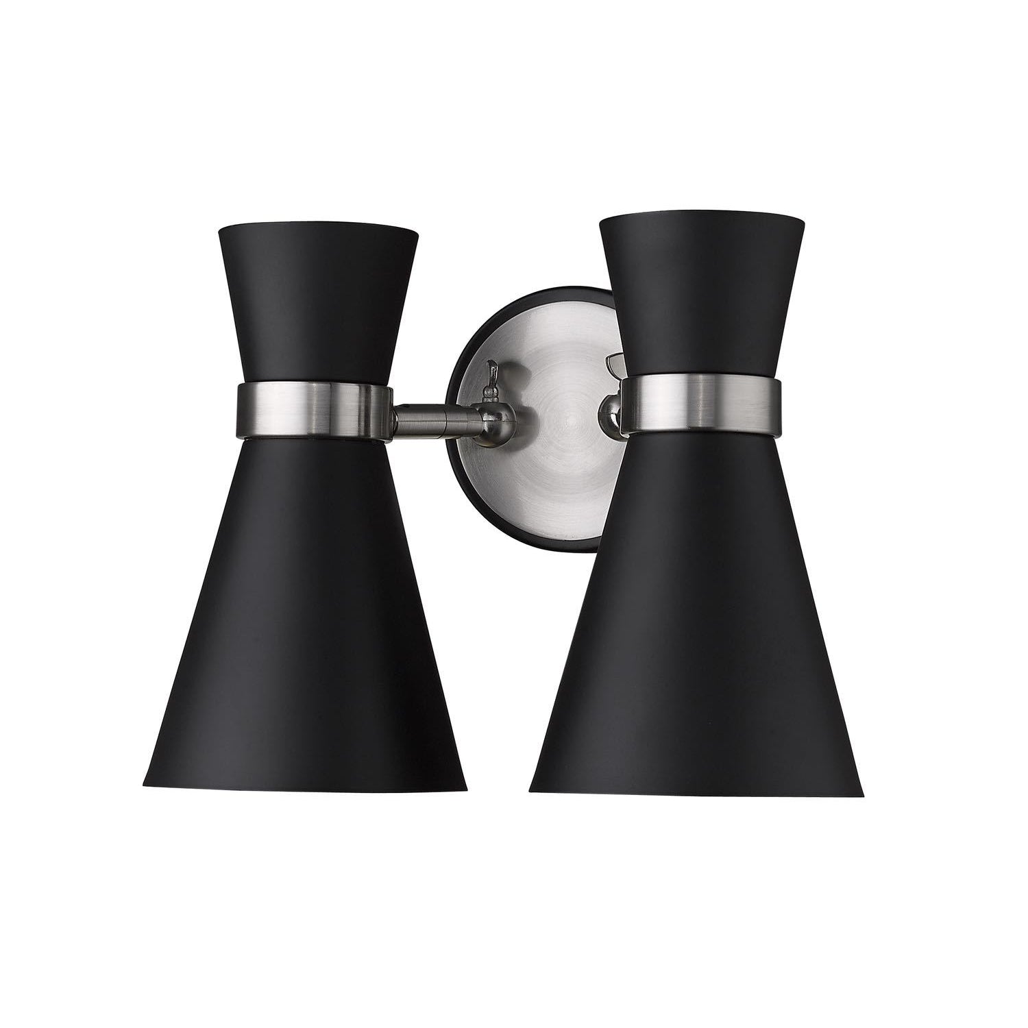 Soriano Wall Sconce Matte Black + Brushed Nickel