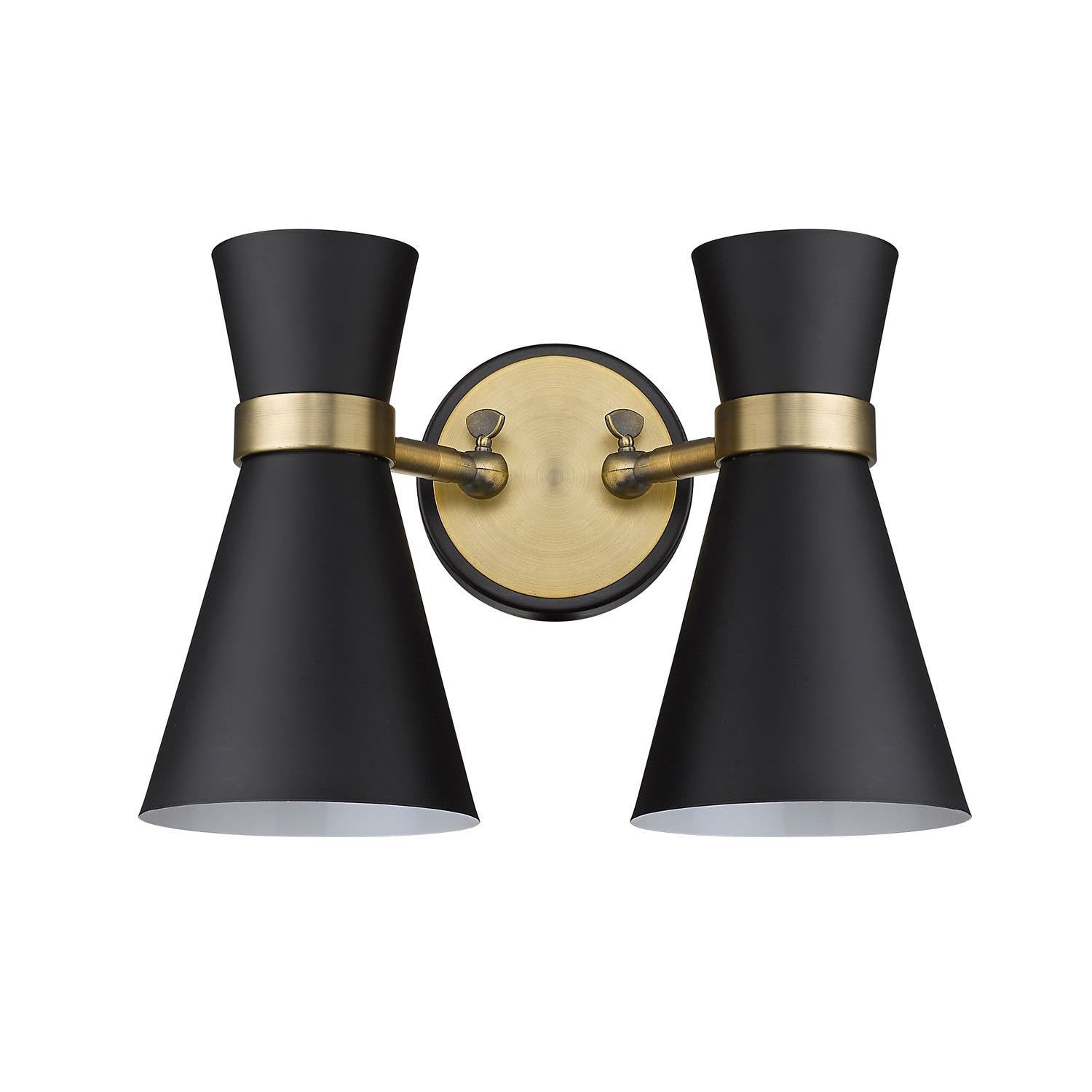 Soriano Wall Sconce Matte Black + Heritage Brass