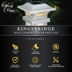 Kingsbridge Dual Lighted Solar Post Cap