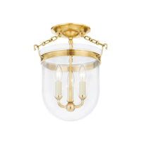 Rousham 3-Light Semi Flush