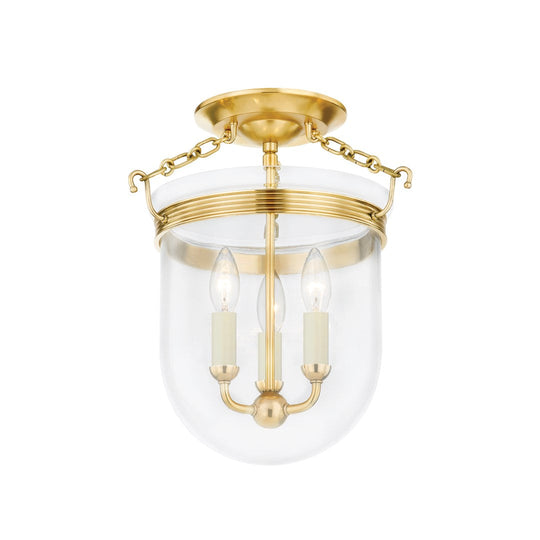 Rousham 3-Light Semi Flush