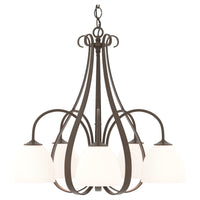 Sweeping Taper 5-Arm Chandelier
