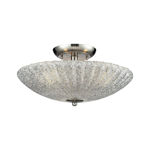 Luminese 16" Wide 3-Light Semi Flush Mount