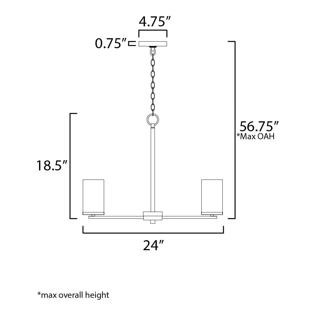 Lateral 5-Light Chandelier