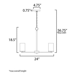 Lateral 5-Light Chandelier