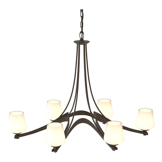 Oval Ribbon 6-Arm Chandelier