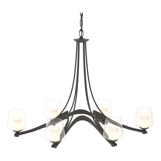 Oval Ribbon 6-Arm Chandelier