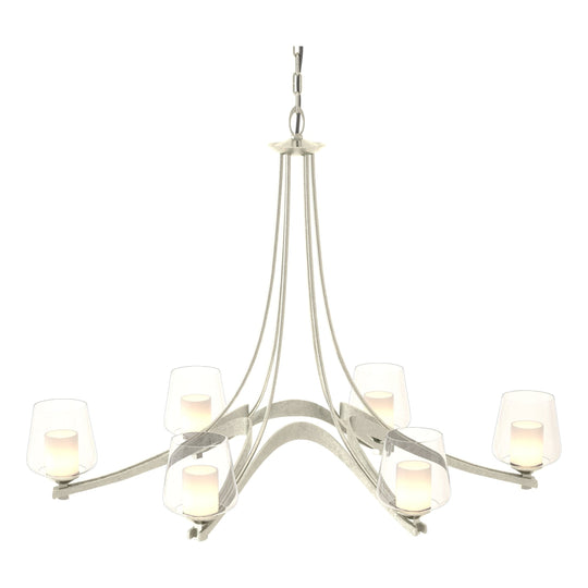 Oval Ribbon 6-Arm Chandelier