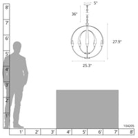 Double Cirque Chandelier