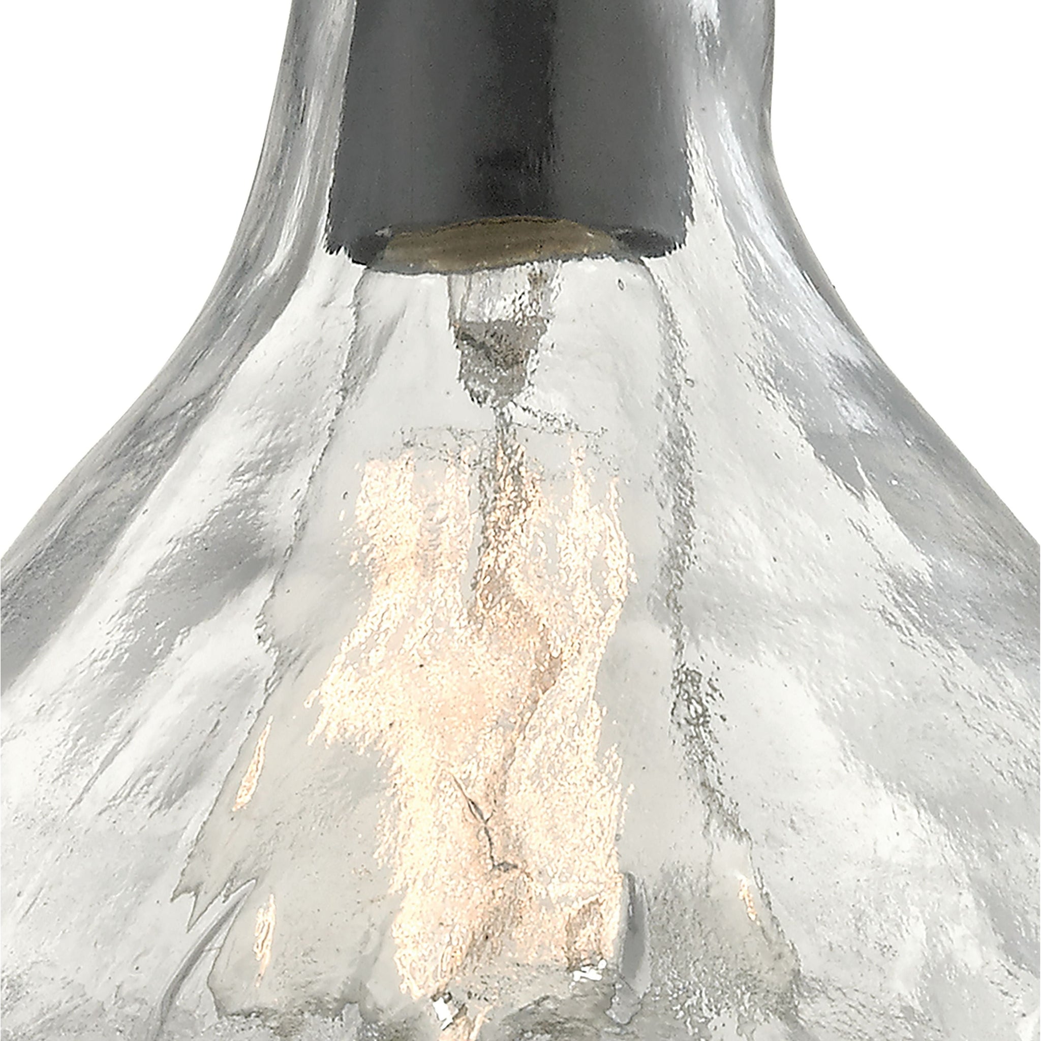 Hand Formed Glass 10" Wide 1-Light Mini Pendant