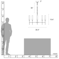 Vela 5-Arm Chandelier