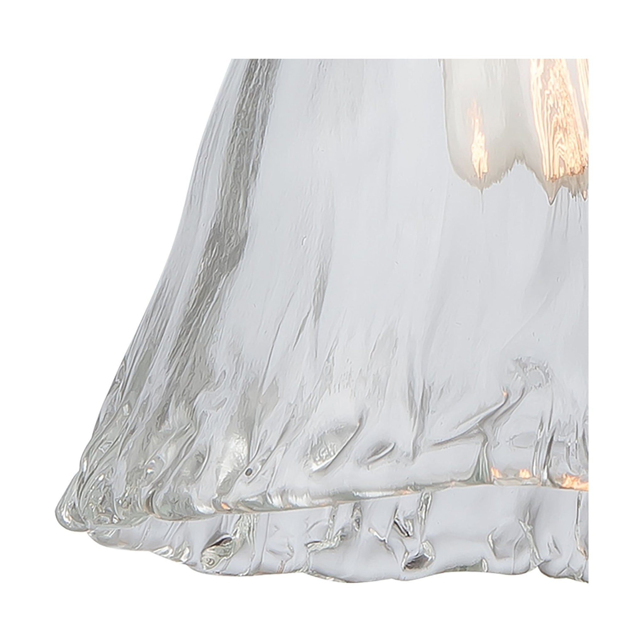 Hand Formed Glass 8" Wide 1-Light Mini Pendant