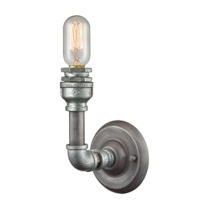 Cast Iron Pipe 8" High 1-Light Sconce