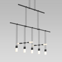 Suspenders 36" 2-Tier Linear with Etched Chiclet Luminaire Combo