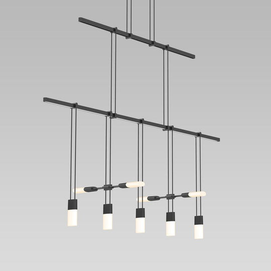 Suspenders 36" 2-Tier Linear with Etched Chiclet Luminaire Combo