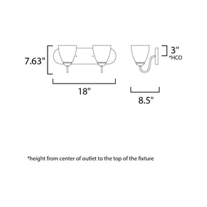 Axis 2-Light Strip Bath Vanity