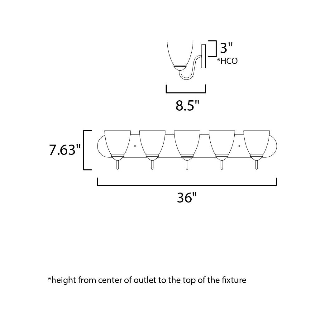 Axis 5-Light Strip Bath Vanity