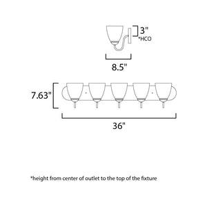 Axis 5-Light Strip Bath Vanity