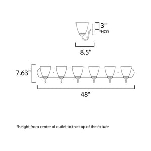 Axis 6-Light Strip Bath Vanity