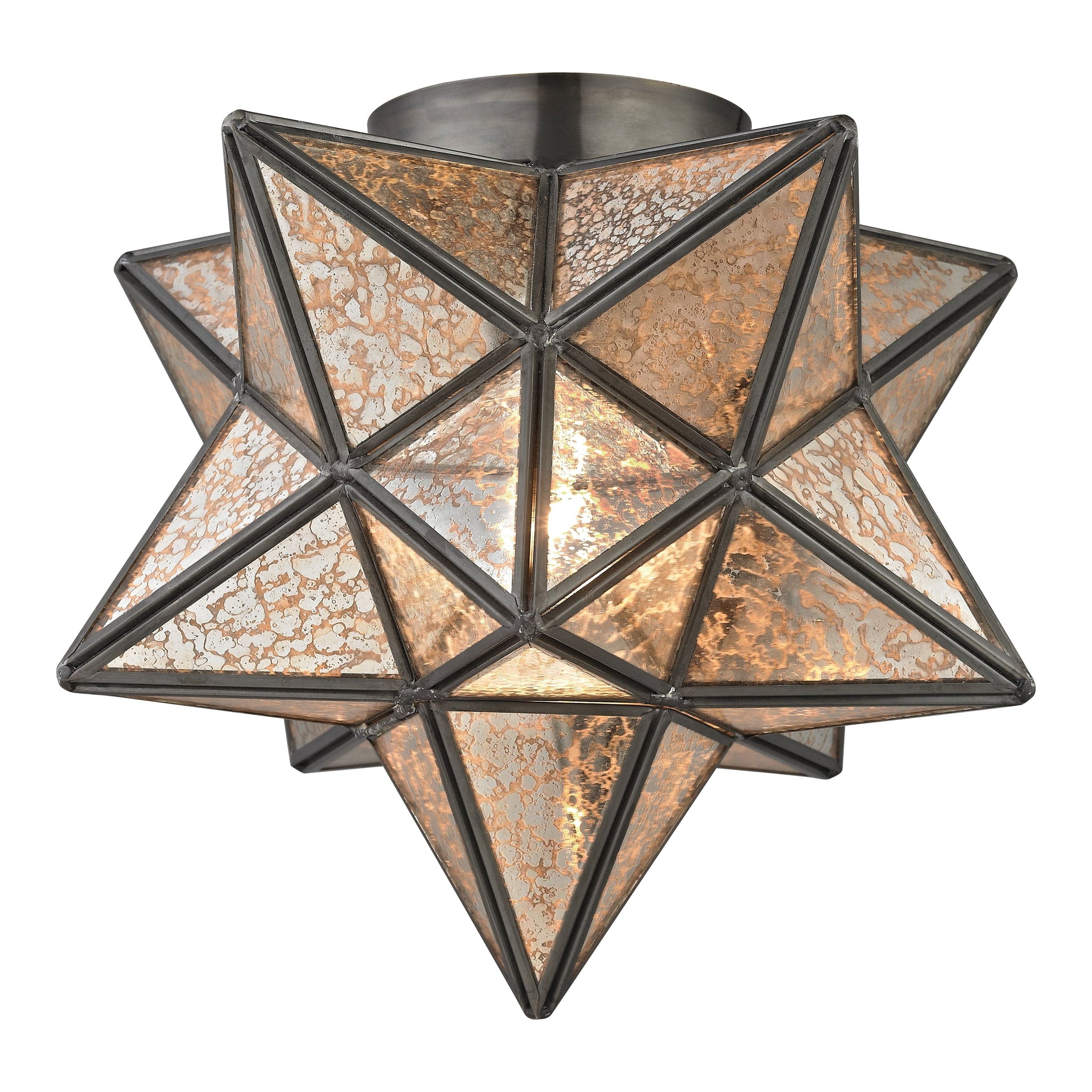 Moravian Star 11" Wide 1-Light Flush Mount