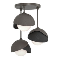 Brooklyn 3-Light Double Shade Semi-Flush