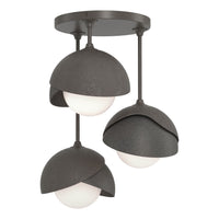 Brooklyn 3-Light Double Shade Semi-Flush