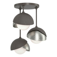 Brooklyn 3-Light Double Shade Semi-Flush