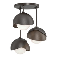 Brooklyn 3-Light Double Shade Semi-Flush