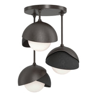 Brooklyn 3-Light Double Shade Semi-Flush