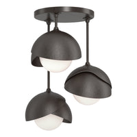 Brooklyn 3-Light Double Shade Semi-Flush