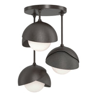 Brooklyn 3-Light Double Shade Semi-Flush