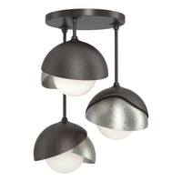 Brooklyn 3-Light Double Shade Semi-Flush