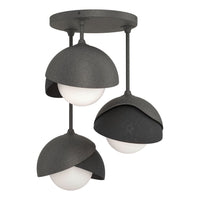 Brooklyn 3-Light Double Shade Semi-Flush
