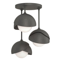 Brooklyn 3-Light Double Shade Semi-Flush