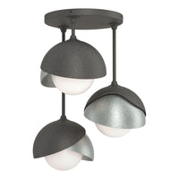 Brooklyn 3-Light Double Shade Semi-Flush