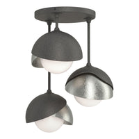 Brooklyn 3-Light Double Shade Semi-Flush