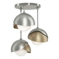 Brooklyn 3-Light Double Shade Semi-Flush
