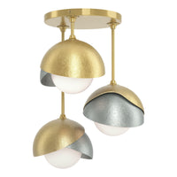 Brooklyn 3-Light Double Shade Semi-Flush