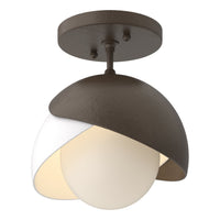 Brooklyn 1-Light Double Shade Semi-Flush