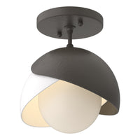Brooklyn 1-Light Double Shade Semi-Flush