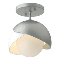 Brooklyn 1-Light Double Shade Semi-Flush