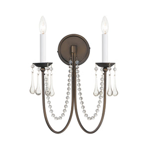 Plumette 2-Light Sconce with Crystal