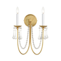 Plumette 2-Light Sconce with Crystal