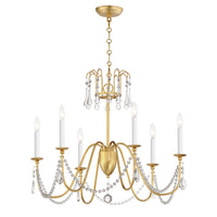 Plumette 6-Light Chandelier with Crystal