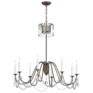 Plumette 8-Light Chandelier with Crystal