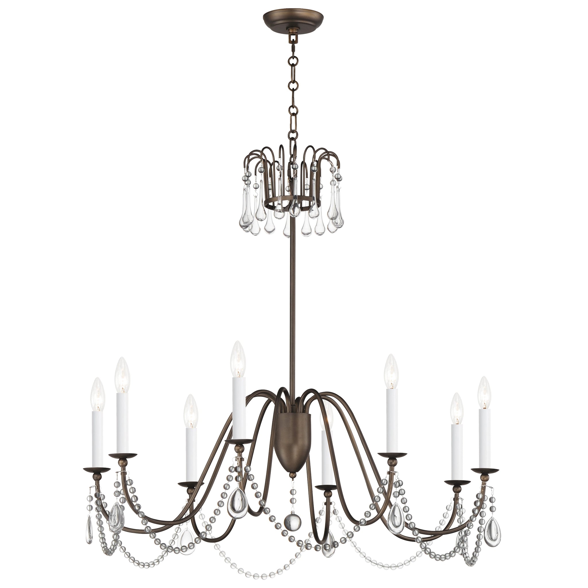 Plumette 8-Light Chandelier with Crystal