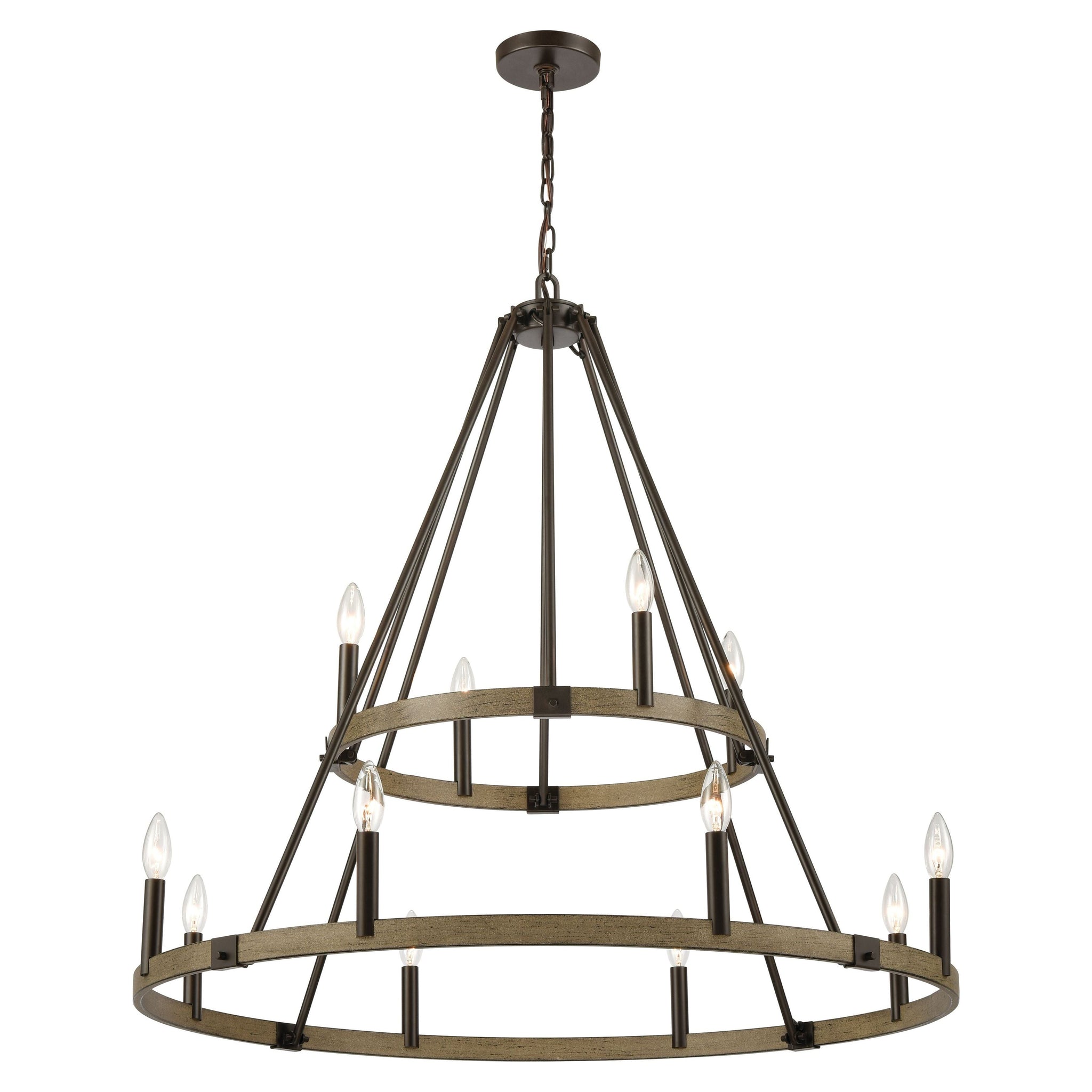 Transitions 36" Wide 12-Light Chandelier