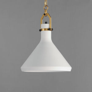 Lumi 13" White Plaster Pendant